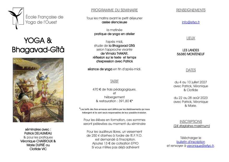 d�pliant du stage