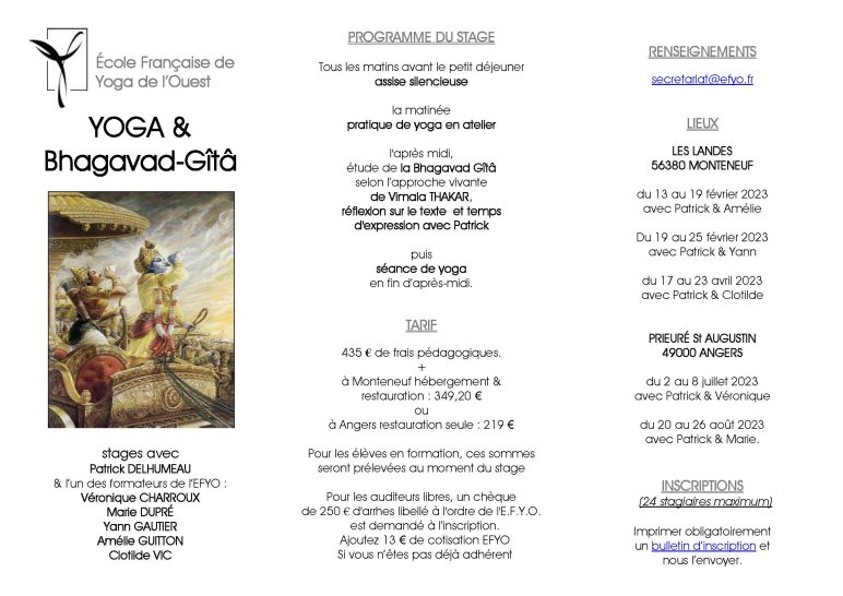 dpliant du stage